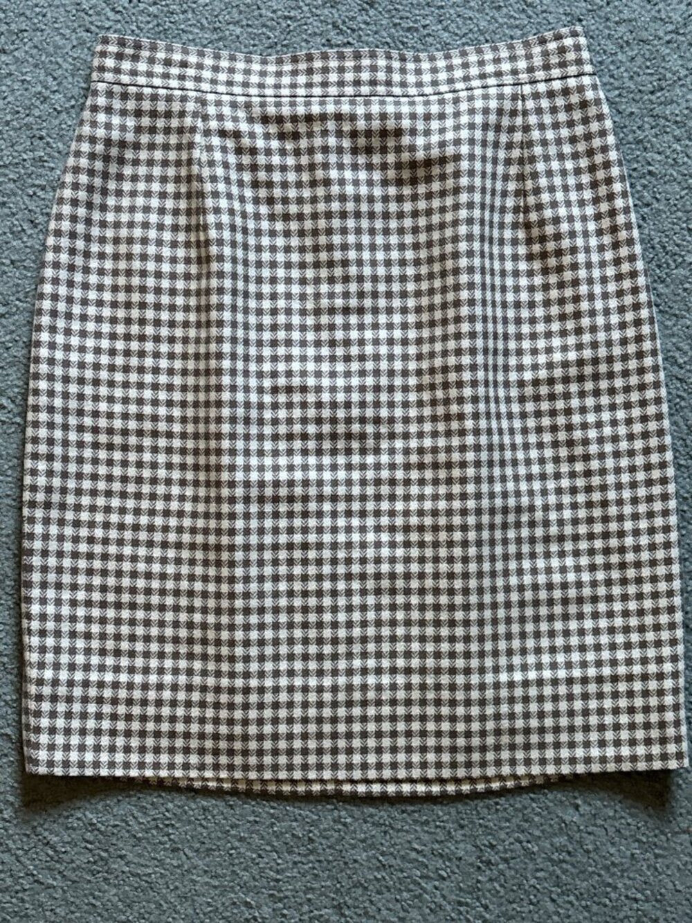Vintage Valentino Gingham Skirt Black White Check Pencil Midi Size IT 44 US 4